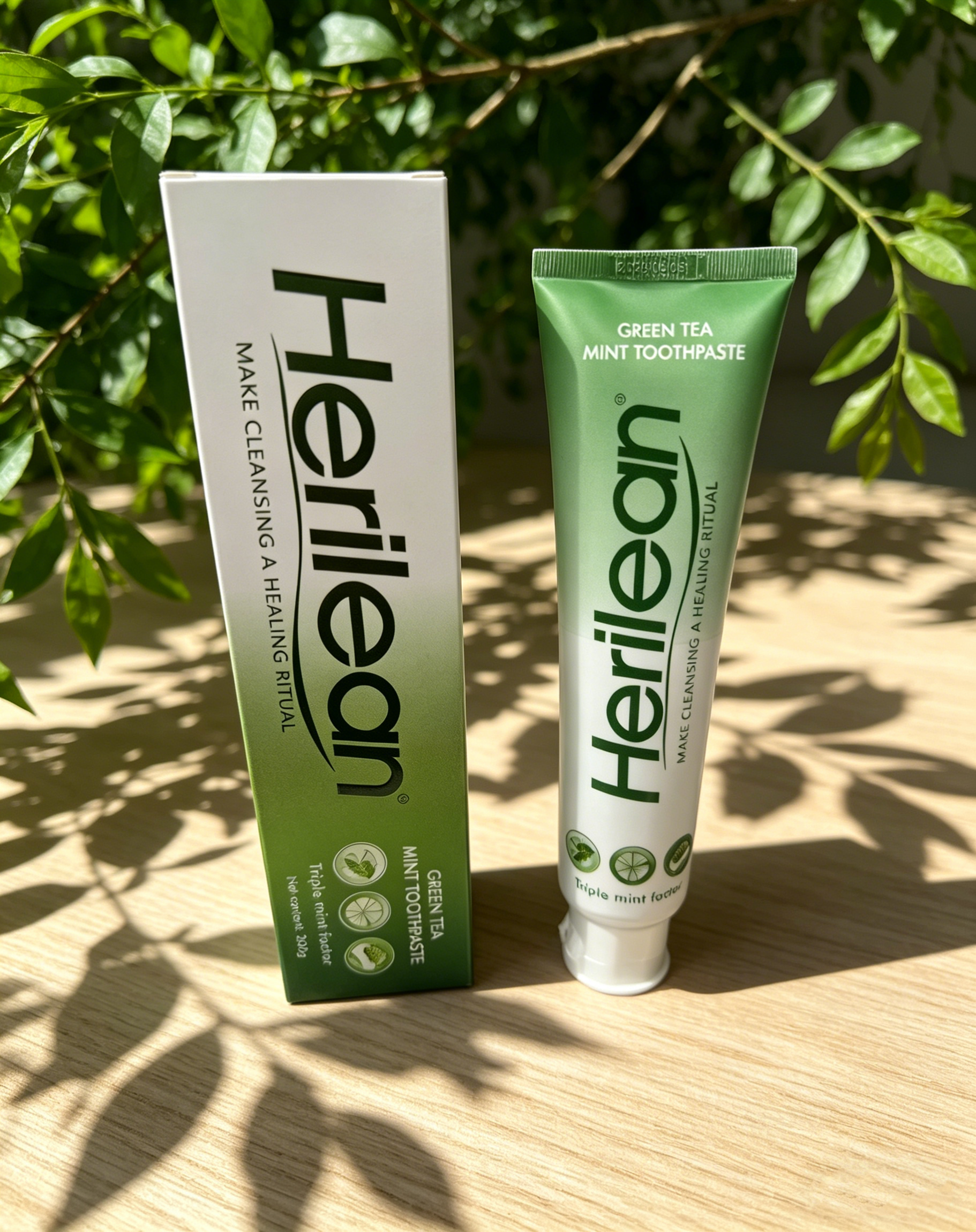HERILEAN Mint & Green Tea Toothpaste
