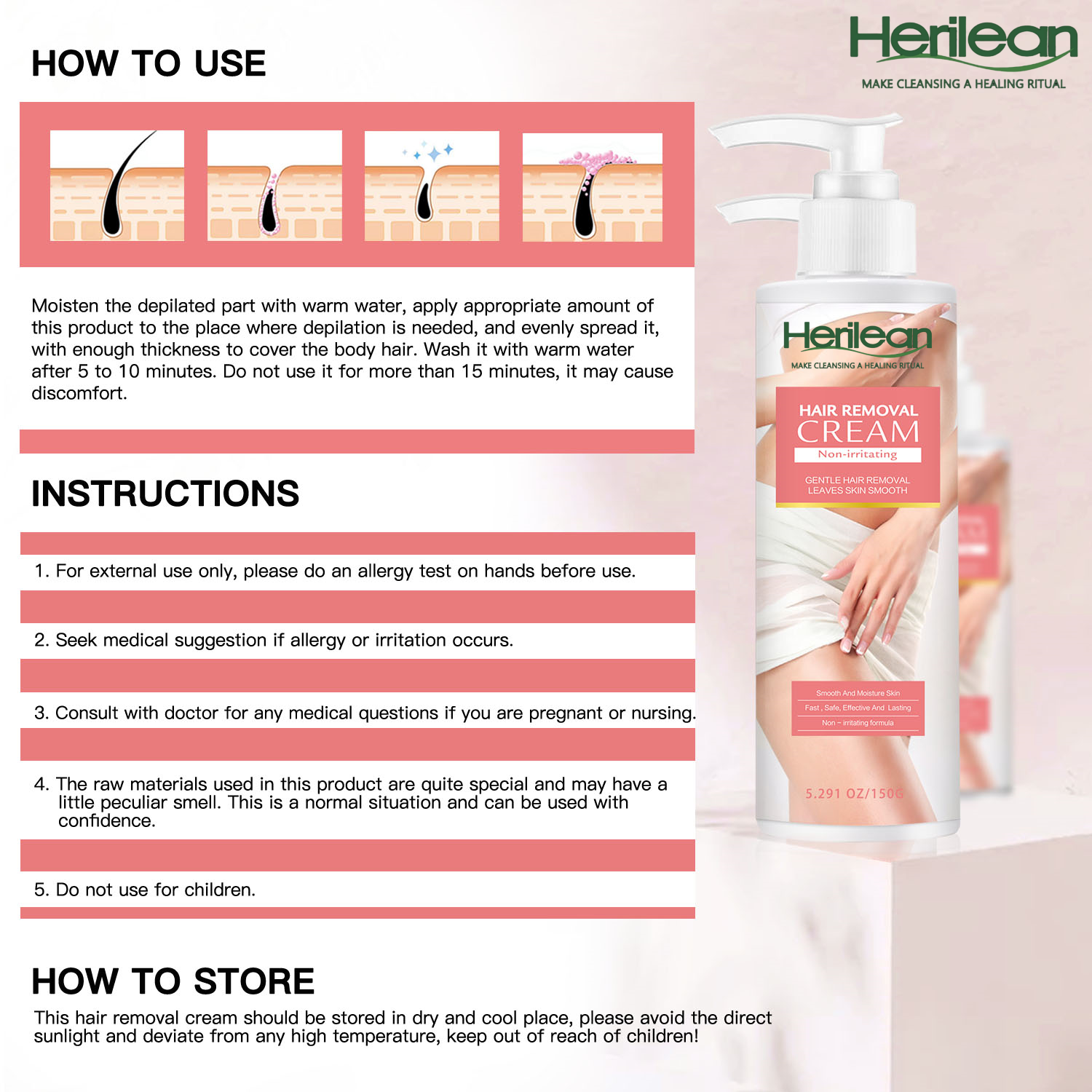 HERILEAN-Hair Removal Cream