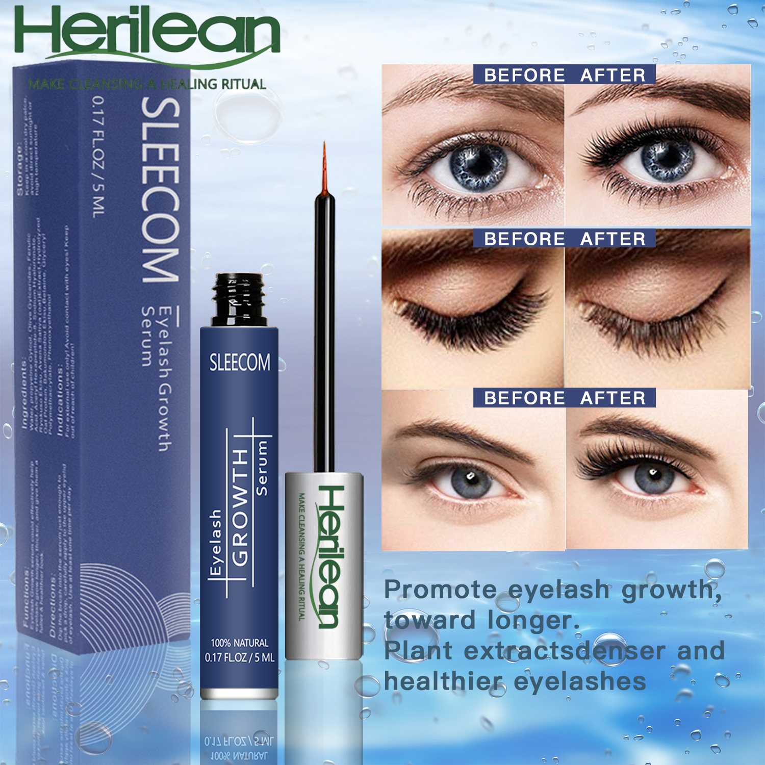 HERILEAN-Eyelash Growth Serum (Blue)
